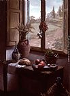 Still Life with a View ( Interior with Landscape through a Window) by Maureen Hyde
